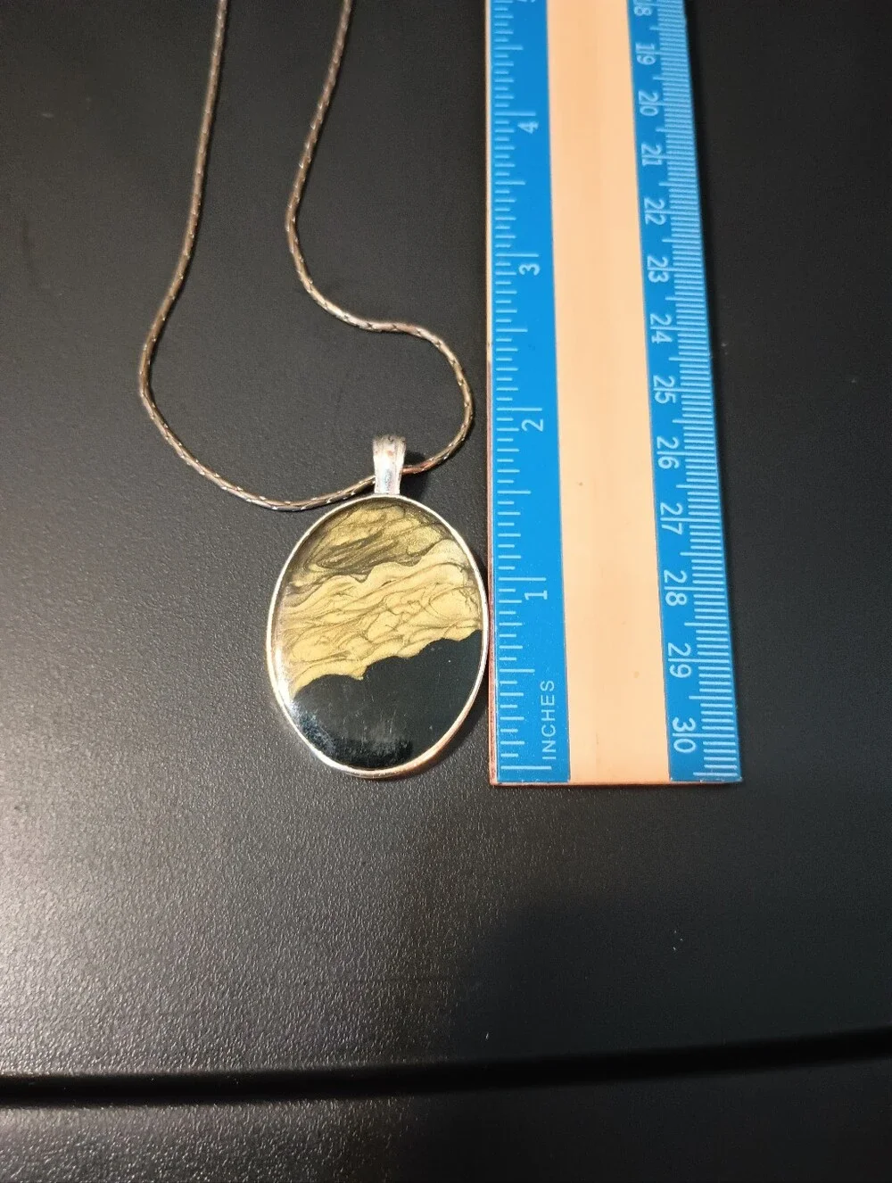 Vintage Kenneth Cole Oval Pendant On Chain